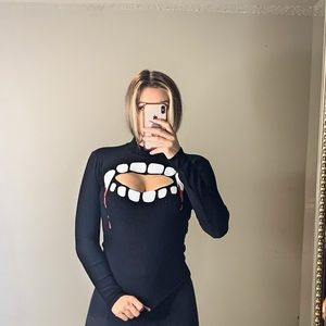 H&M Vampire Peekaboo Halloween Top